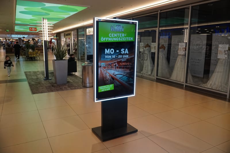 Digital Signage Einzelhandel — EDDAIR Westpark Ingolstadt